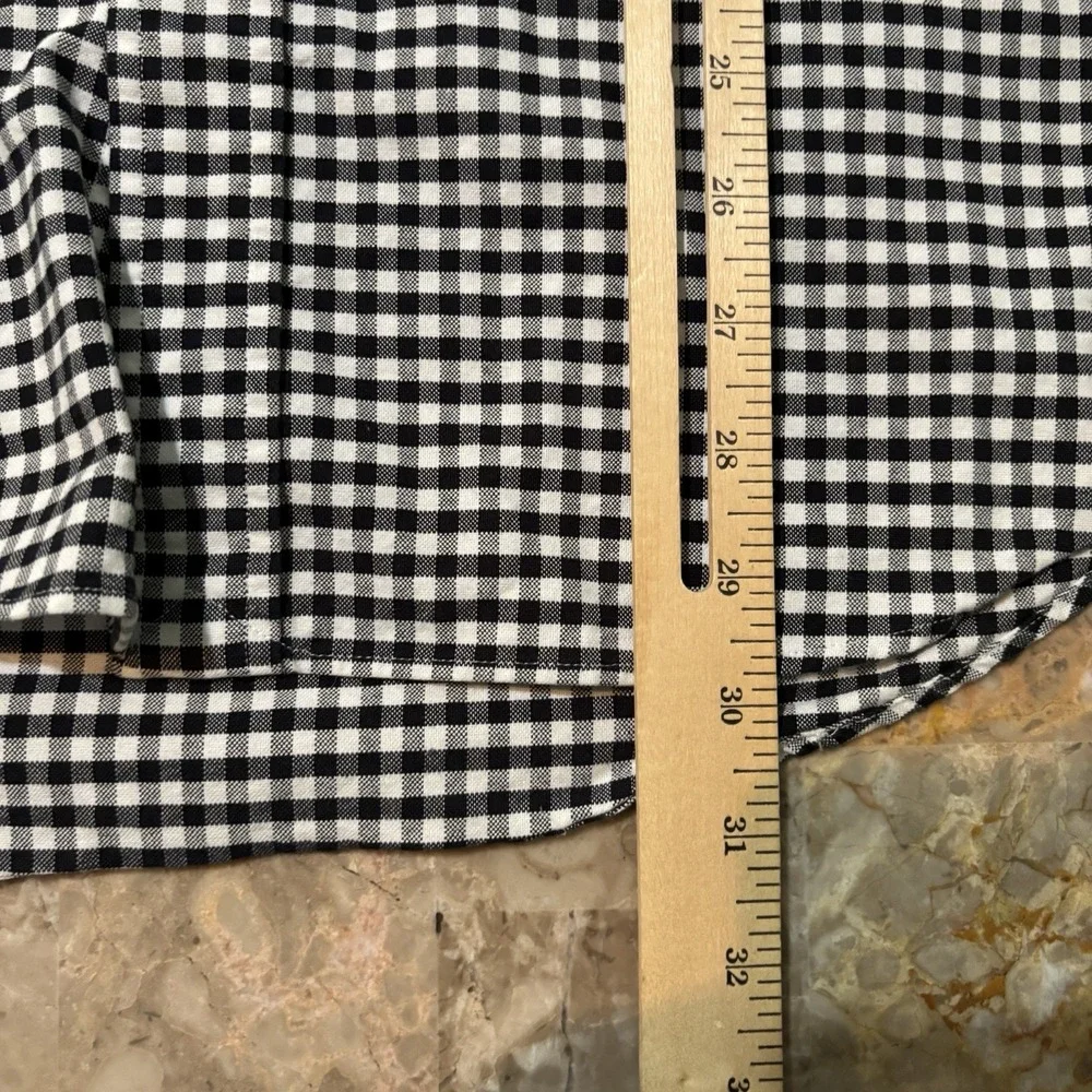 Polo Ralph Lauren Shirt Mens XL Black Classic Fit Gingham Oxford OCBD